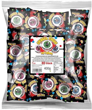 Tise Süsswaren Marshmellow Gruselaugen, 80 Stück (400g)