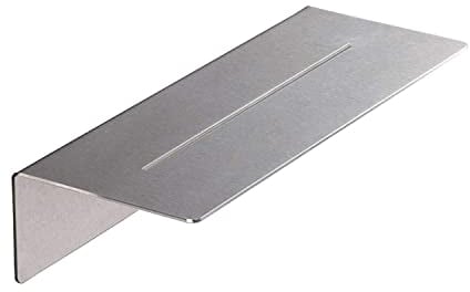 Duschablage zur Verklebung, 30 cm breit, OHNE BOHREN, Edelstahl, rostfrei, matt gebürstet, Duschkorb Badregal, inklusive Kleber- PHOS Design