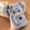HongHushop Plüsch Hülle für iPhone X/iPhone XS Niedlich Pelzig Flauschige Hund Ohren Weich Schützend Telefon Abdeckung Schale für iPhone X/iPhone XS 5.8 -schwarz