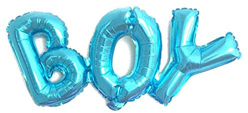 TopTen Folienballon Schriftzug Boy - Girlande Luftballons als Deko zur Geburt (Junge)