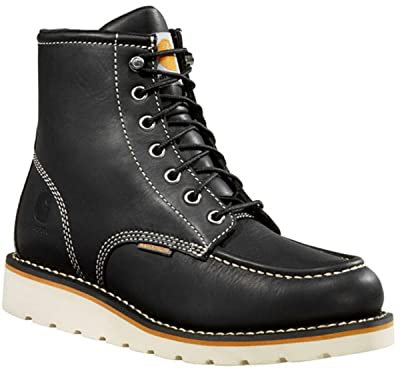 Carhartt Women's Wedge 6 Waterproof Soft Toe Ankle Boot, BLACK OIL TANNED, 10