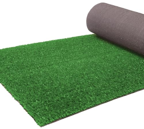 LUCATEX - Cesped artificial 1x30 metros Miami - 7mm de altura - Alta densidad - Ideal para exteriores, piscinas, terrazas, jardín - Económico y resistente - Cesped artificial moqueta