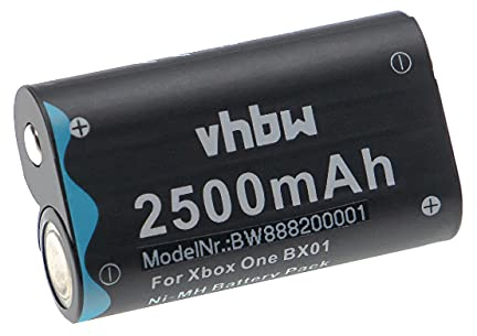 vhbw Batterie Compatible avec Microsoft Xbox One, One Elite, One S, One X Manette de Jeu (2500mAh, 2,4V, NiMH)