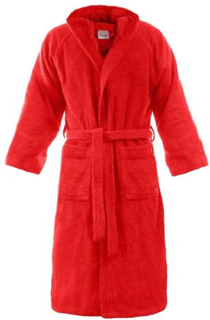 Bassetti Accappatoio con Cappuccio in Cotone Nuovi Colori Uomo Donna Disponibile in Varie Taglie e Colori (RG Papavero, M)