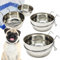 2 x Futternapf für Hundekäfig, Edelstahl, mit Haken, Futterbehälter, 4 Größen, hängende Futterschale für Vögel, Papageien, kleine Hunde, BPS-11132 x 2