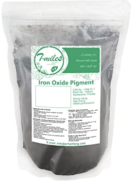 T-MILES Black Iron Oxide(500g),Black Iron Oxide Mineral Pigment,Pigments for Artistic and Decorative Painting, Concrete, Lime, Plaster, Masonry and Paint Products