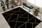 rugsx Exklusiv Emerald Teppich Glamour – Stilvoll, Geometrisch Schwarz/Gold 200x290 cm Modern Teppich für Wohnzimmer