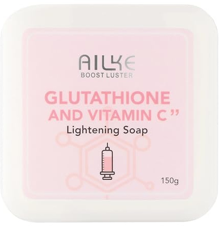 Savon éclaircissant et blanchissant,Nettoyage en douceur,Pour le visage et le corps,Avec glutathion, Vitamine C, Bulle riche, Savon de bain au lait de chèvre fait à la main par AILKE BOOST LUSTER,150g