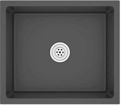 vidaXL Evier de Cuisine Fait à la Main Intérieur Maison Lavabo de Salle de Bain Noir Acier Inoxydable