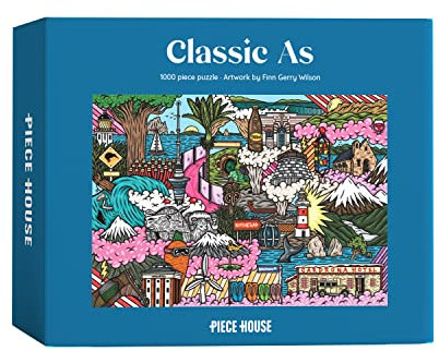 PieceHouse Jigsaw Puzzle for Adults 1000 Pieces | New Zealand Road Trip | Artist Finn Gerry Wilson | Premium Quality, Vibrant and Unique Design | Relaxing & Challenging Puzzle Experience