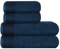 GLAMBURG Ultra Soft 4er-Pack Handtuch-Set, Baumwolle, enthält 2 übergroße Badetücher 70 x 140 cm, 2 Handtücher 50 x 90 cm, für den täglichen Gebrauch, kompakt und leicht — Mineral Blau