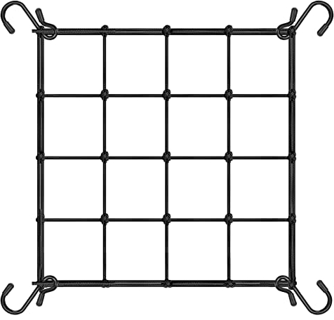 VIVOSUN Ranknetz 60x60cm Elastisches Spaliernetz mit 4 Haken Rankhilfe Netz für Kletterpflanzen Gemüse Früchte und Blumen