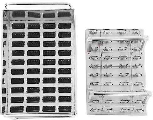 Qcwwy Moldes para Hacer Helados, Máquina Industrial de de Hielo de Acero Inoxidable, Fácil Liberación de Helados, Fabricante de Pop de Bricolaje, Modelos de Paletas de Metal para