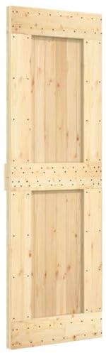 vidaXL Puerta NARVIK madera maciza pino 70x210 cm, puerta interior, puerta de granero corredera, puerta de granero moderna, puerta corredera