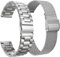 VIGOSS Kompatible mit Samsung Galaxy Watch 3 45 mm/Galaxy Watch 46mm/Gear S3 Frontier/Classic/Huawei Watch GT/GT2 46mm Armband, 22mm Metall Solide/Mesh Edelstahl Armbänder für Männer Frauen,Silber