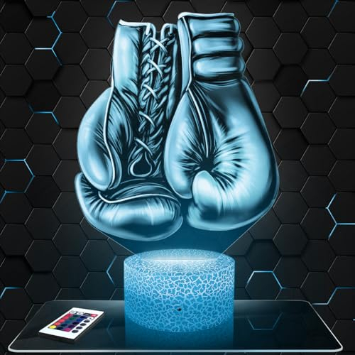 Nachttischlampe Boxhandschuh deko Thai Französisch Englisch. Geschenkidee Mann objekt Boxhandschuh Nachtlicht Erwachsene deko Zimmer. TOP