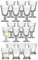 La Rochère Versailles Lot de 18 verres à vin et à eau avec relief antique, 6 verres à vin rouge, verres à vin blanc, verres à eau, transparent, verre en cristal