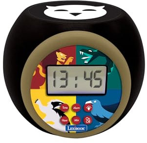 LEXiBOOK Harry Potter, Projektorwecker mit Schlummerfunktion und Weckfunktion, Nachtlicht mit Timer, LCD-Bildschirm, batteriebetrieben, RL977HP