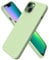 ORNARTO für iPhone 13 6,1 Silikon Case, Hülle Ultra Dünne Voller Schutz Flüssig Silikon Handyhülle Schutz für iPhone 13 (2021) 6,1 Zoll - hell grün