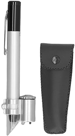 Clear Look 50X Tragbarer Stift Typ Mikroskop mit LED, Skala, für Labor, Haus, Schmuck Shop