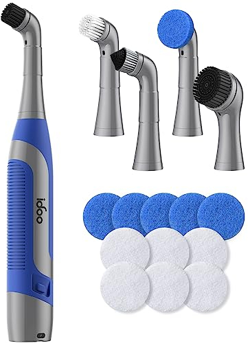 iDOO 2024 Cepillo Electrico Limpieza Hogar, Cepillo de Limpieza eléctrico oscilante inalámbrico, fregadora eléctrica 6 en 1 para Ducha, bañera, Azulejos, Paredes, Grietas, Cocina, baño