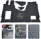 Fußmatten passend für Mercedes Actros MP4, MP5, Kompatibel für Mercedes Actros MP4, MP5, Beifahrersitz ungedämpft (gefaltet) Exklusives Logo (Schwarz-Beige)