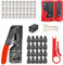 MAYLINE RJ45 Testeur de Network Réseau Cable Kit d'outils Pince à Sertir de Réparation d'Ordinateur RJ11 RJ12 Cat6 Cat5e Professional Maintenance de Testeur de Câble LAN ﻿ (Rouge)