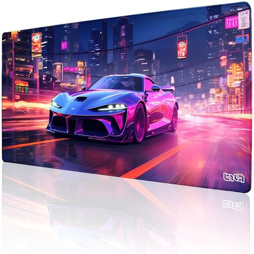 Tilt Schreibtischunterlage 100x50 cm Gaming Mauspad XXL | Rutschfester Mousepad Groß für Schreibtisch und PC Gadgets | Wasserdichter Desk Mat (Neon Speed)