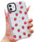 ECZOIL Compatible for iPhone 11 Case,Cute Clear Strawberries Flowers Cartoon for Women Girl Soft TPU Shockproof Anti-Yellow Protective Phone Case for iPhone 11-Strawberries Flowers
