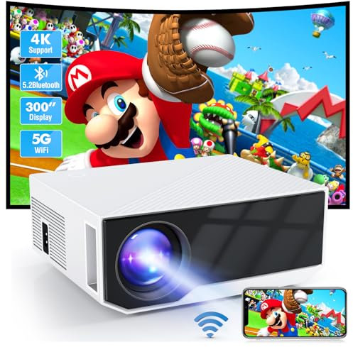 ZDK Mini videoprojecteur,Projecteur Video Portable Native 1080P,Retroprojecteur Home Cinéma 20000 lumens,Compatible iOS/Android/PC/PS5/TV Stick/HDMI/USB