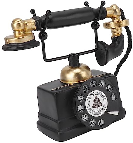 Großes Retro-Deko-Telefonmodell, Vintage-Telefon mit Wählscheibe, Dekoration, Statue, Dekoration für Café, Bar, Fensterdekoration, Typ 14 (-14)