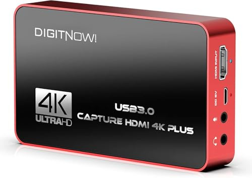 VIXLW Carte de capture vidéo 4K HD USB 3.0 avec boucle HDMI, 4K 60 Hz sans décalage pour l'enregistrement vidéo, prend en charge la résolution de capture jusqu'à 4K NV12, compatible avec PS5/PS4