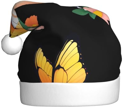 YYHHAOFA Weihnachtsmütze mit Schmetterling in der Eierschale für Erwachsene, Halloween-Party