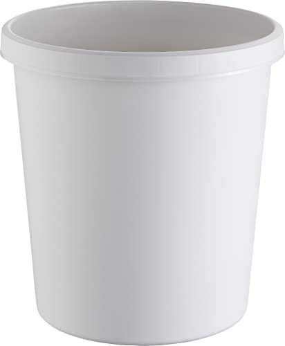 helit H6106282 - Papierkorb „the german“ 45 Liter, grau, mit umlaufendem Griffrand, aus Kunststoff, 1 Stück