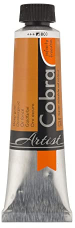COBRA Talens wassermischbare Ölfarben, 40 ml, 803 Goldfarbe