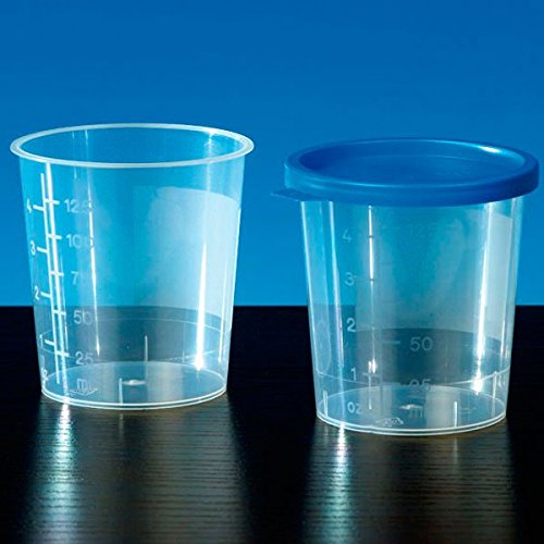 Servoprax A8 7003 urine Gobelet avec couvercle à clipser Bleu, non stériles Lot, volume 125 ml (500)