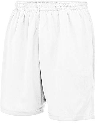 JUST COOL Mens Sports Shorts (L) (Arctic White)