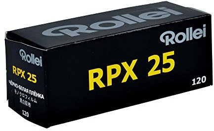 Rollei RPX 25 ISO Black & White Film, 120 Size