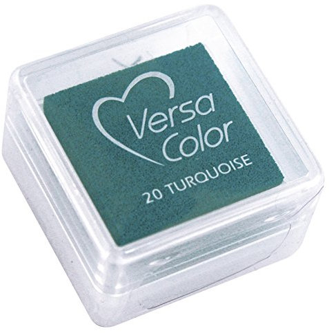 CREATIV DISCOUNT NEU Stempelkissen Versacolor, 2,5x2,5cm, türkis