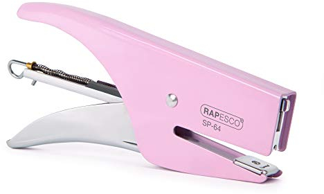 Rapesco 1377 SP-64 Pince-Agrafeuse et 1000 Agrafes de Type 21/4 mm, Capacité de 12 Feuilles, Rose Pastel
