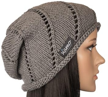 Beanie ROM II dunkelgrau Baumwolle-Mix Damen-Mütze Mädchen-Mütze Sommer-Mütze Sommer-Haube Übergangsmütze by siamo-handmade