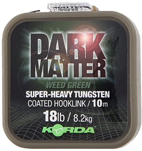 Korda Dark Matter Wolframbeschichtetes Geflecht, 8,2 kg, 10 m, Kiesbraun, robust, superschwer, leicht abziehbar, vielseitige Beschichtung, Farbauswahl