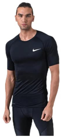 Nike NP Top Ss Tight T-Shirt - Black/(White), M