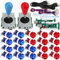 SJ@JX Arcade Game 2 Player Controller DIY Kit Buttons with Logo Coin X Y Start Select 8 Way Joystick USB Encoder for PC MAME Raspberry Pi