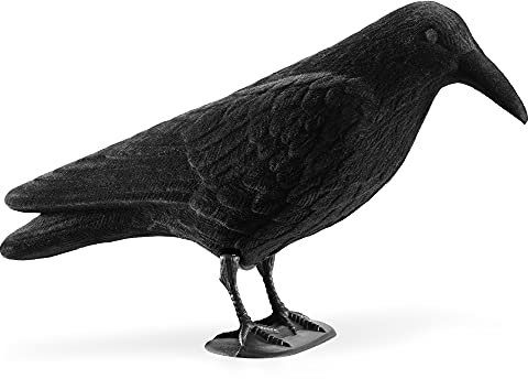 Navaris Vogelschreck Raben Attrappe - 38 x 12,7 x 11cm - Vogelscheuche Vogelabwehr Balkon Garten