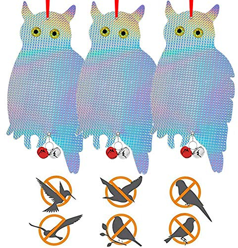 Control de Aves Anti Aves Búho,Búho Espantapajaros Balcon,Búho Espantapajaros,Espantapajaros para Jardin,Control de Repelente de Aves,Repelente de Pajaros