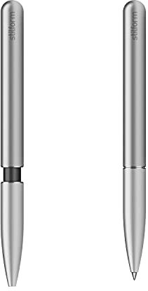 stilform 200029 Kugelschreiber aus Aluminium – patentierter Ballpoint PEN, verschiebbare Kappe mit Magnet, Comet Grey