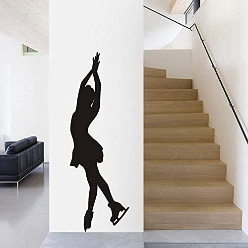 Eiskunstlauf Aufkleber Aufkleber Skating Sport Poster Vinyl Wandtattoo Dekorative Wandaufkleber Auto Eiskunstlauf Aufkleber 56X73Cm