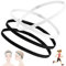 4 Pezzi Fascia Sportiva Elastica Capelli per Uomo Donna, FUKPO Spessa Elastico Fascette per Capelli Antiscivolo, Fasce Elastiche Capelli Sport per Yoga Correre Tennis(Bianco, Nero)