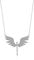 Einzelstück® Halskette Schutzengel 43cm + 3cm 925 Sterling Silber I 14K vergoldet I Glücksbringer (Silber)